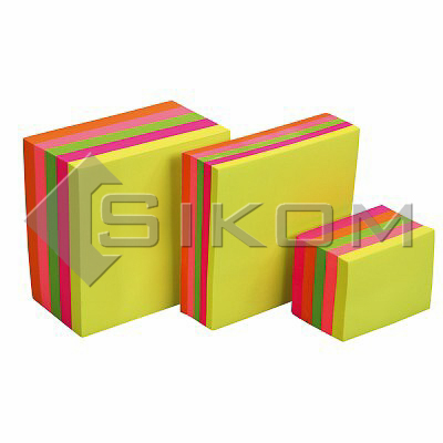 Samolepící bločky Concorde, kostky neonové 76 x 76 mm 400 lístků